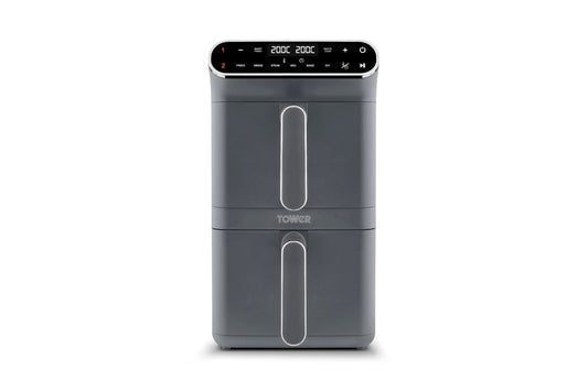Dual Stack Air Fryer 11L 2460W 6 Presets Graphite