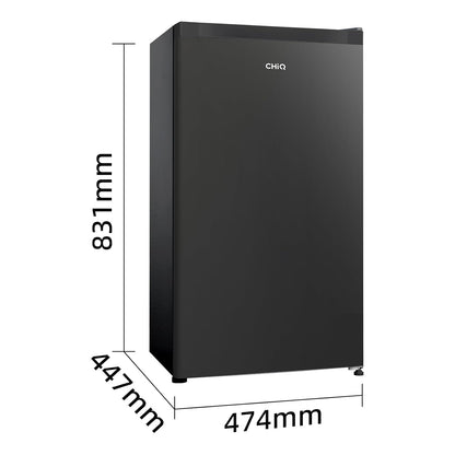 Under Counter Fridge 92L 7 Temp Settings Reversible Door Black