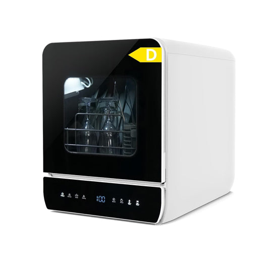 Portable Countertop Dishwasher 7 Programmes 4.8L Tank 3 Place Settings Black
