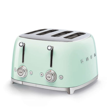 Kettle 1.7L 3kW Acoustic Alarm Pastel Green & Toaster 4 Slice 2kW Pastel Green