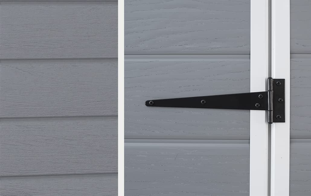 Garden Storage Shed 4 X 3 Ft Grey Resin Hinged Doors