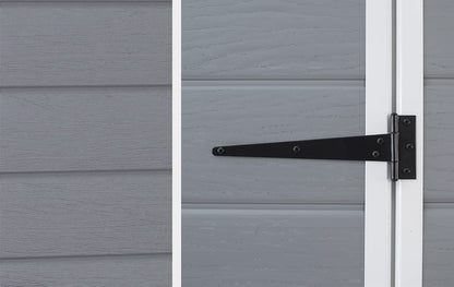 Garden Storage Shed 4 X 3 Ft Grey Resin Hinged Doors