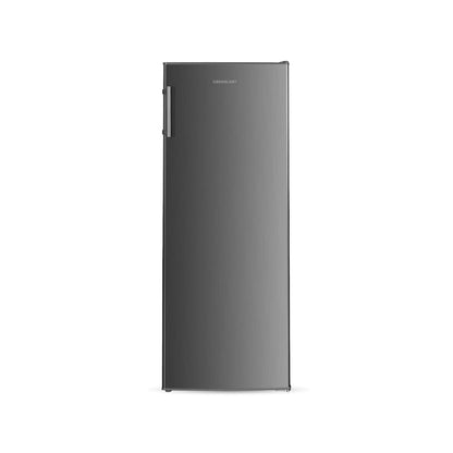 Tall Freestanding Larder Fridge 240L 143cm 55cm 5 Shelves Reversible Door Inox
