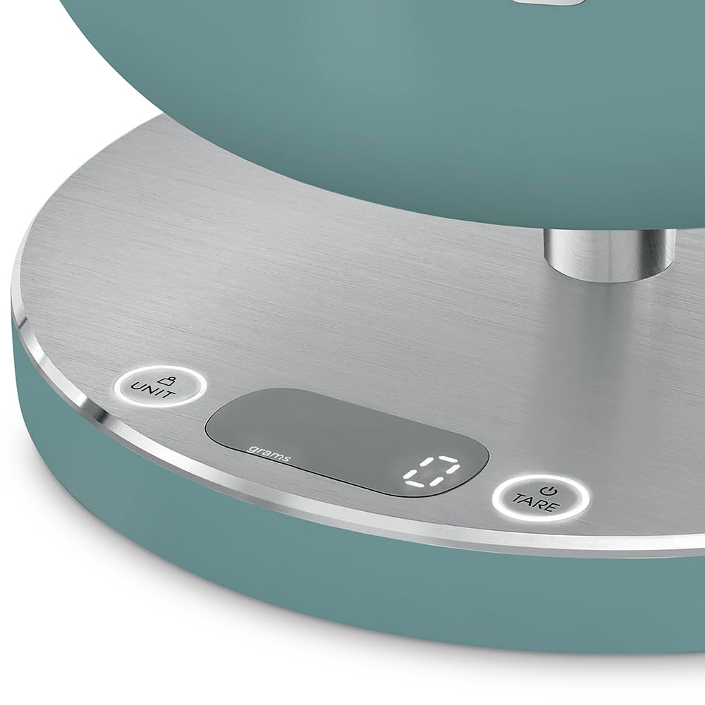 Digital Kitchen Scale 1.8L Removable Bowl 5kg Capacity Emerald Green
