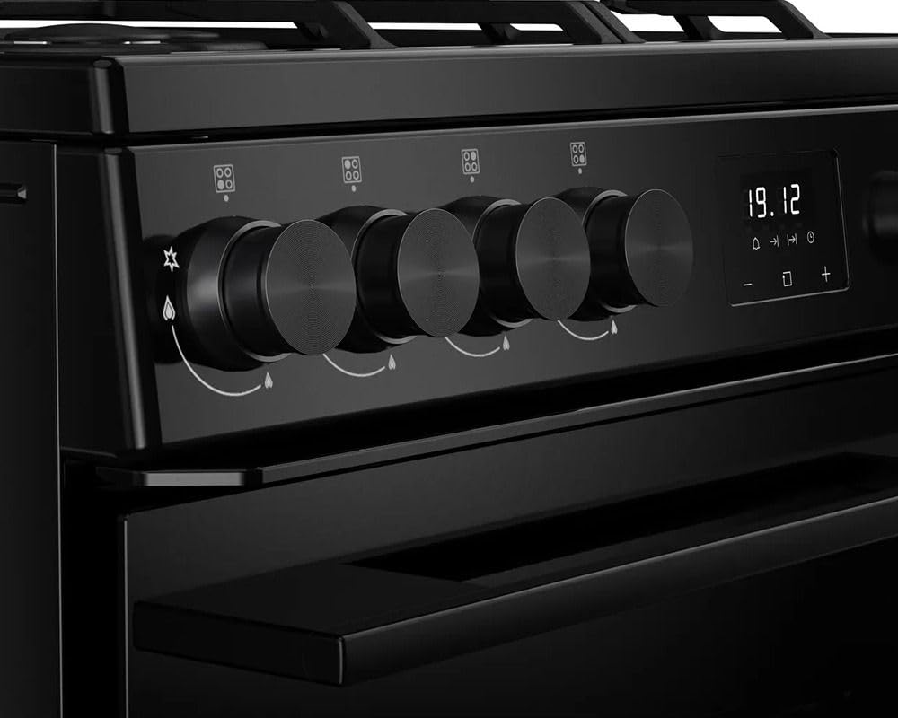 Double Oven Dual Fuel Cooker 99L 60cm Black