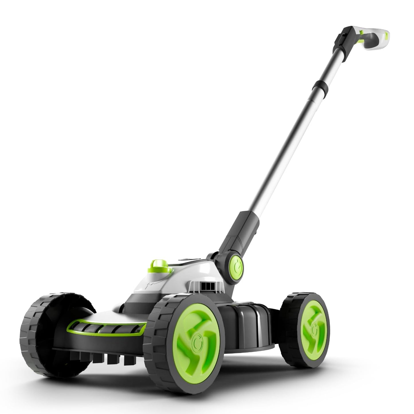 Cordless Electric Lawnmower 25cm 10in 5200RPM 18V 30 Mins Runtime Grey Green White