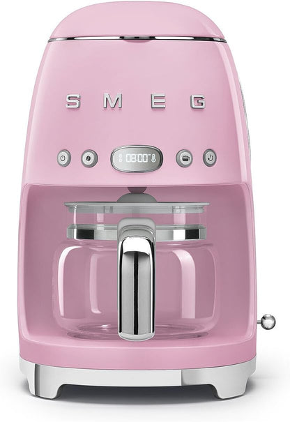 Drip Coffee Machine 1.4L 10 Cups Programmable Timer Pink