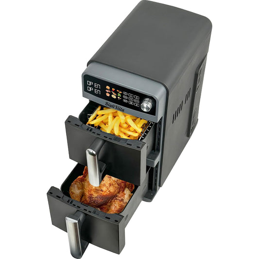 Freestanding Double Stack Airfryer 10L 2400W 9 Functions Black