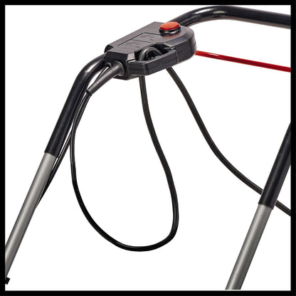 Corded Electric Lawn Mower 37cm 1600W 38L Grass Box 5 Heights Red Black