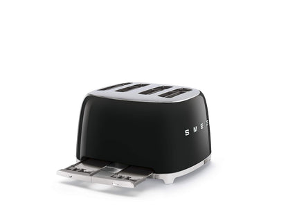 4 Slice Toaster 2000W Extra Wide Slots 6 Browning Levels Black