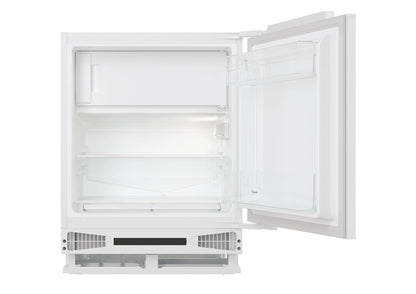 Integrated Undercounter Fridge 135L Adjustable Shelves LED Display White