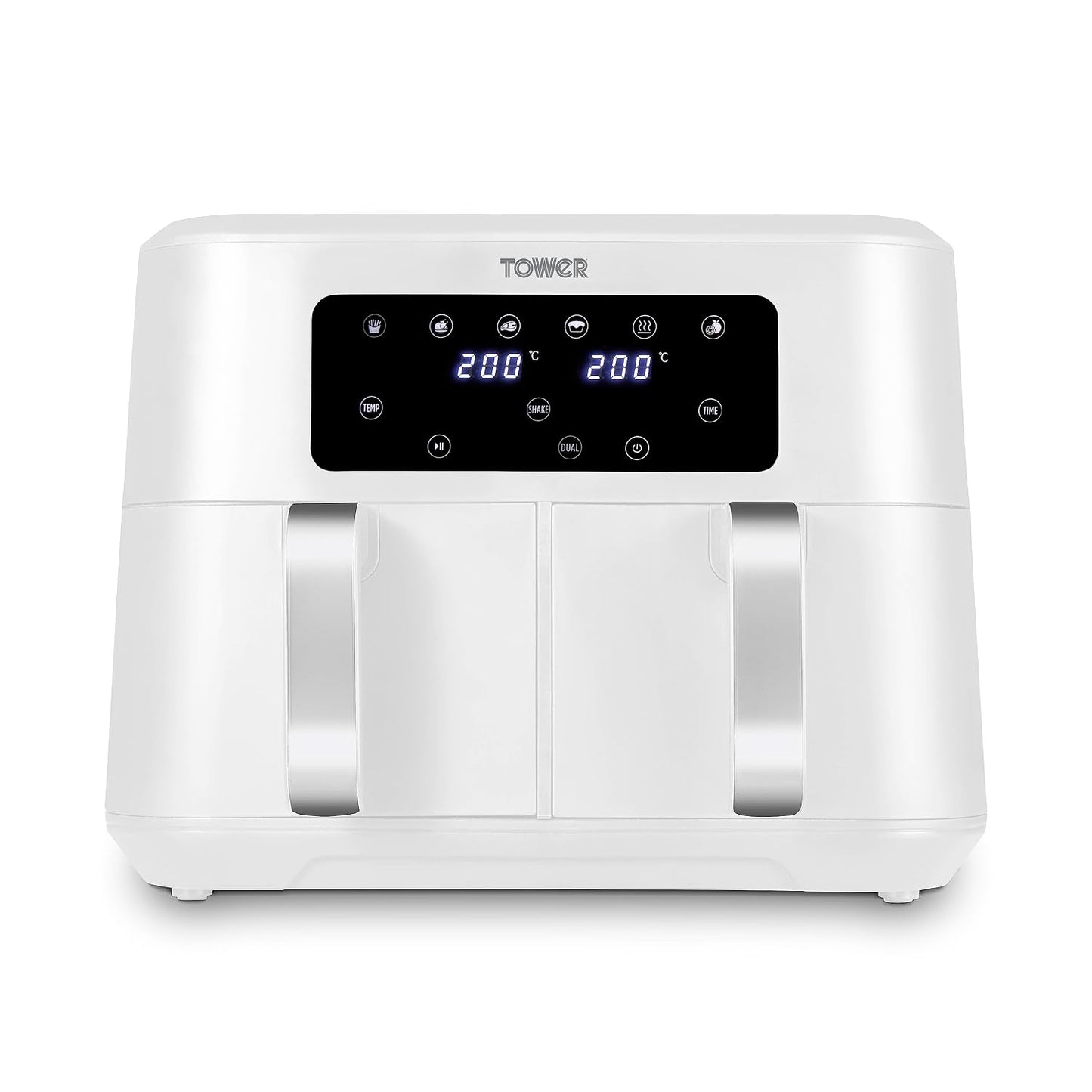 Vortx 8.5L Dual Basket Air Fryer With Dual Cook Function 2400W Midnight Blue Chrome