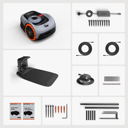 Robotic Lawn Mower 500m² EFLS 2.0 RTK Vision AI Mapping Grey