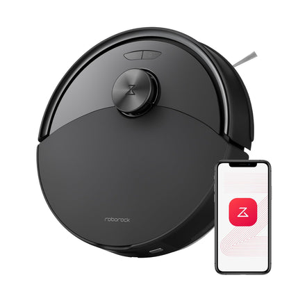 Robot Vacuum Cleaner with Mop 10,000 Pa Suction Dual Anti-Tangle Brushes Black