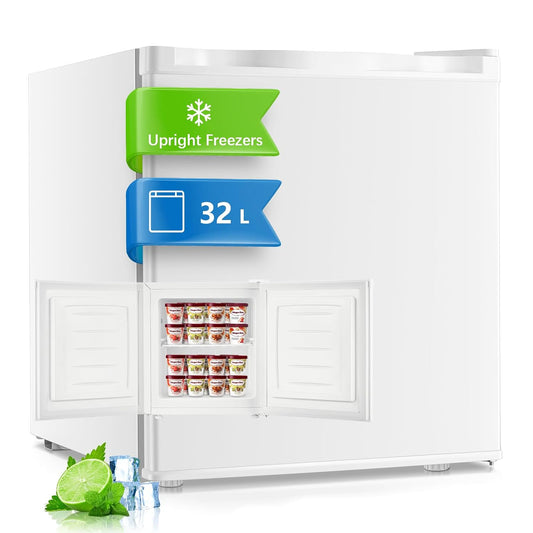 Table Top Mini Freezer 32L White Freestanding