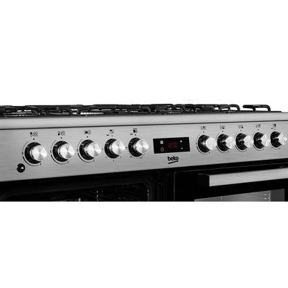 Freestanding Dual Fuel Range Cooker 156L 100cm Stainless Steel