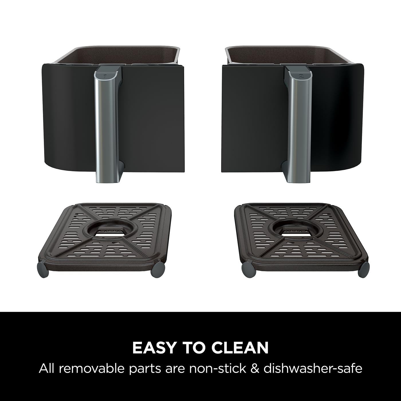 Dual Zone Digital Air Fryer 7.6L 6-in-1 Black