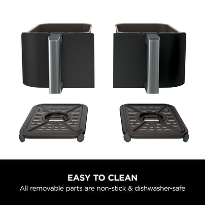 Dual Zone Digital Air Fryer 7.6L 6-in-1 Black