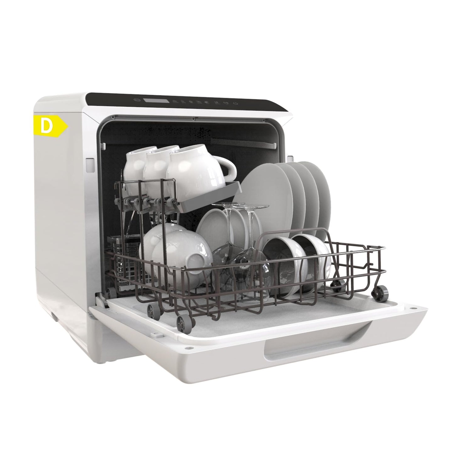 Table Top Dishwasher 5 Place Settings 5L Tank 6 Programmes White
