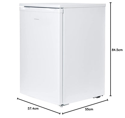 Under Counter Larder Fridge 133L Adjustable Thermostat Reversible Door White