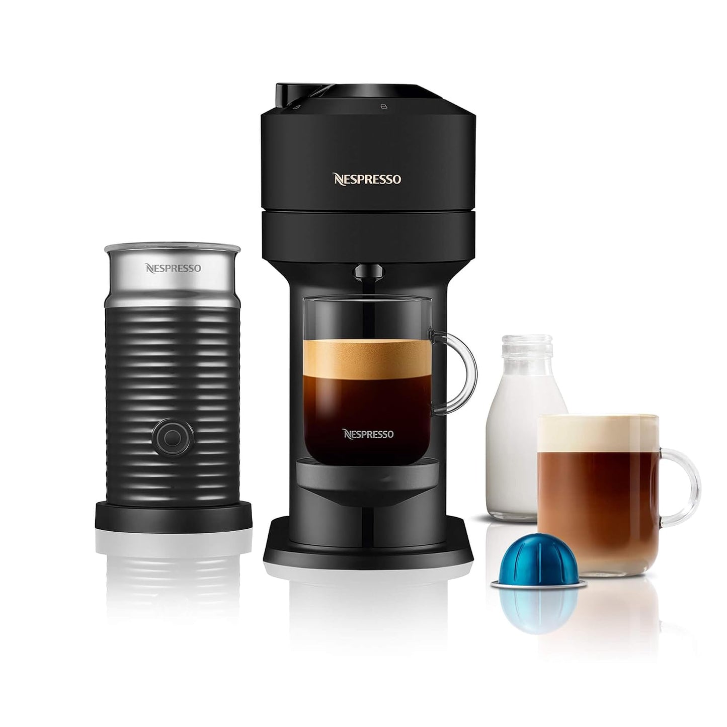 Automatic Pod Coffee Machine With One Touch Brewing 1.1L Matte Black