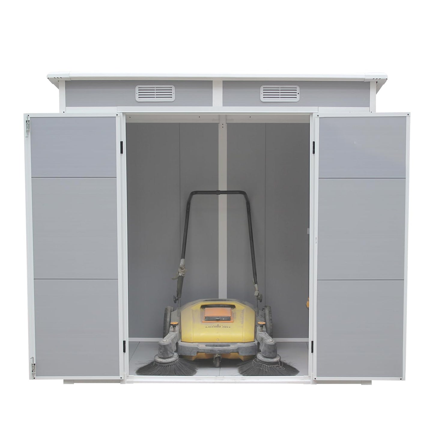 Outdoor Garden Storage Shed 6 X 4 Ft Grey Plastic Aluminium Frame