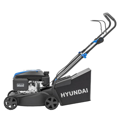 Petrol Lawn Mower 40cm 139cc 7 Cutting Heights 25-75mm 40L Grass Bag Black