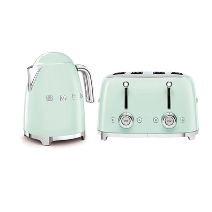 Retro Style Kettle And Toaster Set 1.7L 3000W 4-Slice 2000W White