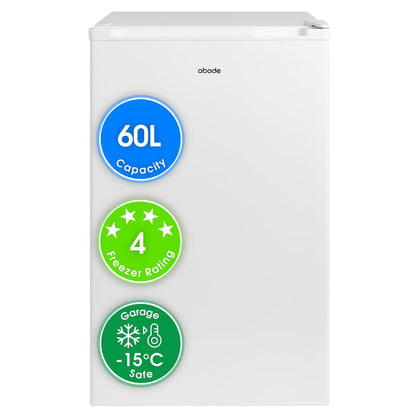 Under Counter Freezer 48cm 60L Freestanding White Reversible Door
