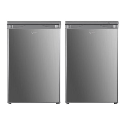 Freestanding Under Counter Fridge Freezer Set 136L 91L 55cm Inox
