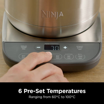 Temperature Control Kettle 1.7L 3000W Rapid Boil Stainless Steel