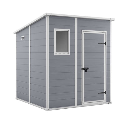 Garden Storage Shed 6 X 6 Ft Grey Resin Single Door