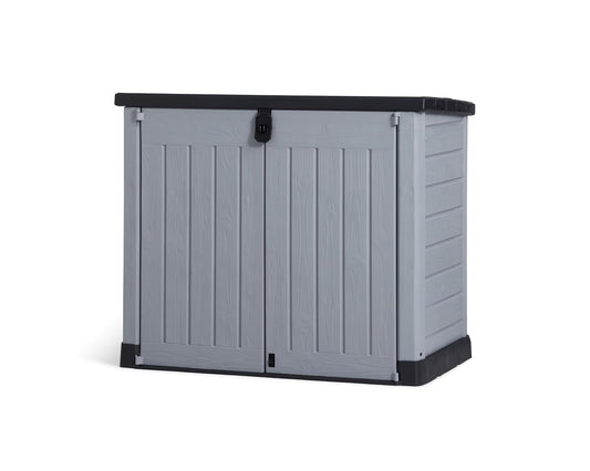Outdoor Garden Storage Shed 57 X 32 X 48 In Grey Plastic Double Doors