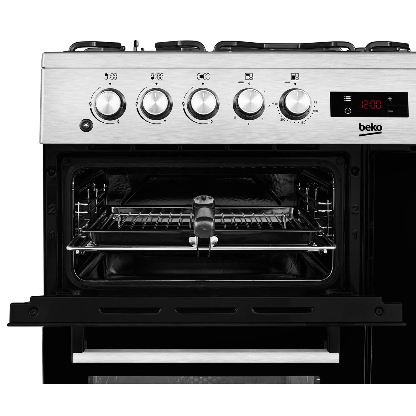 Freestanding Dual Fuel Range Cooker 156L 100cm Stainless Steel
