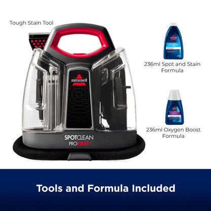 Portable Spot Cleaner 330W HeatWave Technology 1.5m Hose Titanium/Red