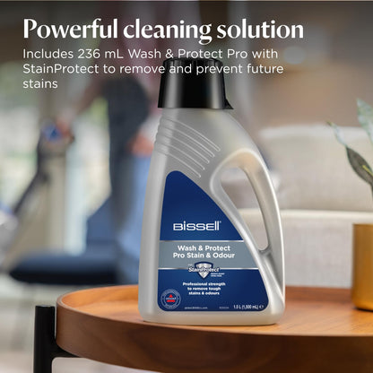 Compact Carpet Cleaner 600W 0.5L Detachable Hose Blue