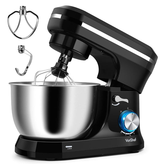 Stand Mixer 4.5L 1000W 8 Speeds With Pulse Function Black