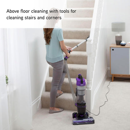 Upright Vacuum Cleaner 820W Bagless Multi-Cyclonic Lightweight Purple
