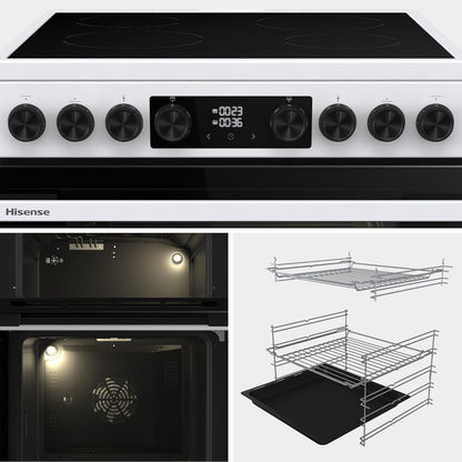 Freestanding Electric Cooker 130L 60cm White