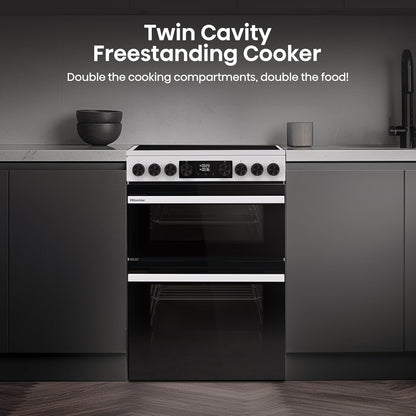 Freestanding Electric Cooker 130L 60cm White