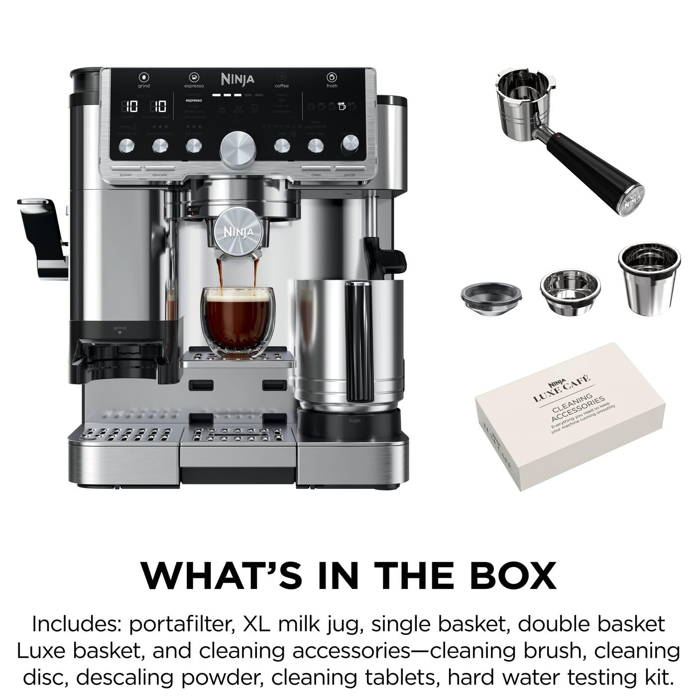 3-In-1 Espresso Cold Brew Filter Coffee Machine 25 Grind Settings Silver
