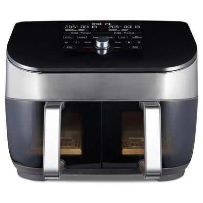 Dual Basket Air Fryer 7.6L 1700W 8 Functions Black