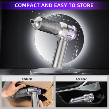 Handheld Vacuum Cleaner 22000Pa 3 Speed Brushless Motor Cordless Silver