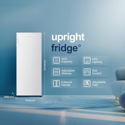 Freestanding Larder Fridge 242L 55cm White E Rated