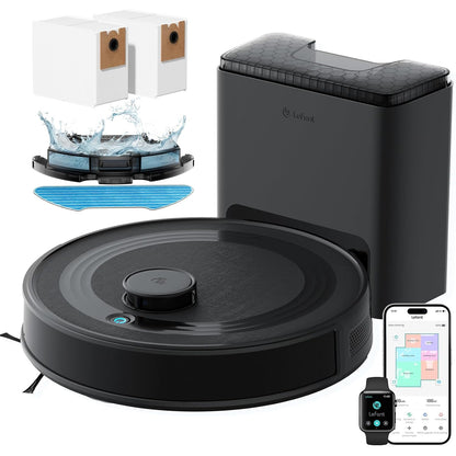 Robot Vacuum And Mop 6000Pa Self-Emptying LiDAR Navigation Black