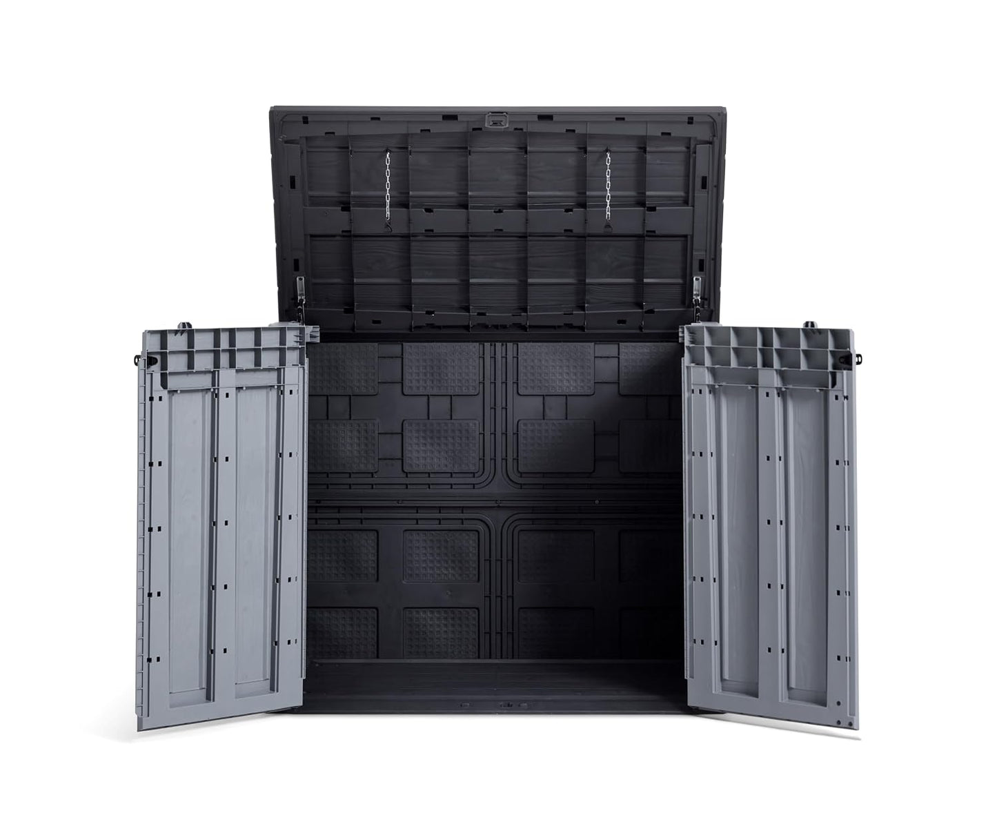 Outdoor Garden Storage Shed 57 X 32 X 48 In Grey Plastic Double Doors