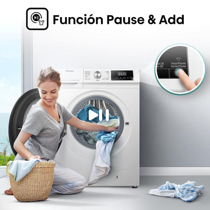 Freestanding Washer Dryer 8Kg Wash 5Kg Dry 1400Rpm Pure Steam White