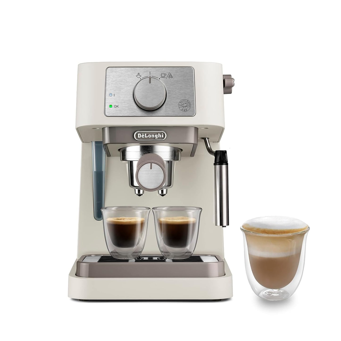 Pump Espresso Coffee Machine 15 Bar 1L Stainless Steel Black