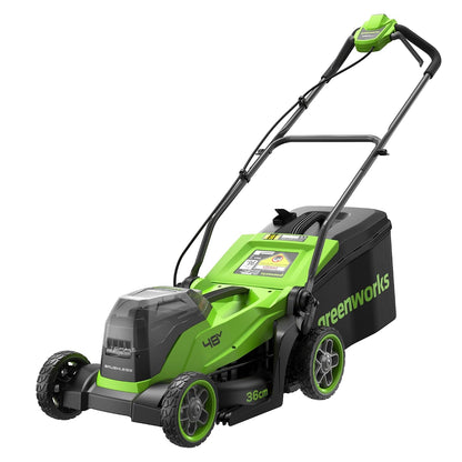 Cordless Lawn Mower 33cm 24V Brushless Motor 30L Bag 4Ah Battery
