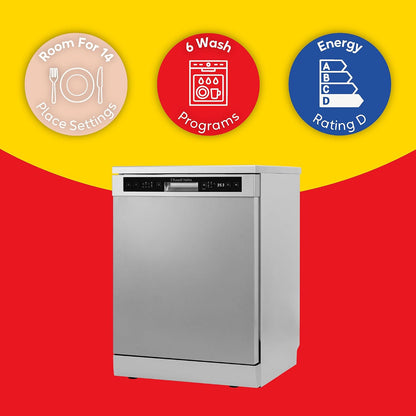 Freestanding Dishwasher 14 Place Settings 60cm Stainless Steel